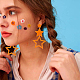 Anattasoul 5 paires 5 couleurs boucles d'oreilles étoile creuse en acrylique pour femme EJEW-AN0004-10-4