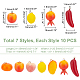 Pandahall elite 70pcs 7 Stil undurchsichtige Fruchtimitat-Acryl-Anhänger SACR-PH0002-09-6