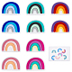 Sunnyclue 1 caja de cuentas de silicona en forma de arco iris SIL-SC0001-06-1