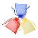 20 pièces 10 couleurs rectangle organza sacs à cordon CON-YW0001-31A-4