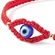 Lampwork Evil Eye Braided Bead Bracelet BJEW-TA00160-02-4