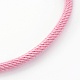 Braided Cotton Cord Bracelet Making MAK-L018-03A-M-G-3