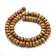 Chapelets de perles en pierre en bois naturel G-E507-04A-2