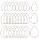 BENECREAT 60Pcs 3 Style 304 Stainless Steel Linking Rings STAS-BC0003-56-1