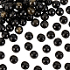 Olycraft 90~96 pz 8mm perline di ossidiana dorata naturale perline distanziatrici sfaccettate perline di ossidiana lucida oro pietre preziose perline di pietra sciolte per orecchini bracciali creazione di gioielli - nero G-OC0003-52-1