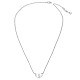 Ожерелья с подвесками из стерлингового серебра и кубическим цирконием Tinysand разбитое сердце 925 TS-N321-S-2
