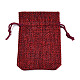 ポリエステル模造黄麻布包装袋巾着袋  ミックスカラー  8.6x6.6cm ABAG-R004-7x9cm-M-2