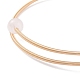 Bracelet en perles rondes en quartz rose naturel BJEW-JB07840-01-5
