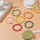 6 pièces 6 style orange & avocat & ananas & pastèque & citron ensemble de bracelets extensibles en argile polymère BJEW-JB08864-6