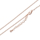Brass Ball Chain Necklaces NJEW-K123-02RG-1