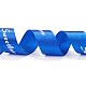 ポリエステルグログランリボン  単語甘い愛と  ギフトラッピングパーティー用  ブルー  1インチ（25mm）  45 m /ロール SRIB-H039-A02-3