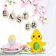GLOBLELAND 3Pcs Happy Easter Chicks Cutting Dies Metal Easter Bunny Die Cuts Embossing Stencils Template for Paper Card Making Decoration DIY Scrapbooking Album Craft Decor DIY-WH0309-745-8