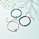 Set di braccialetti con perline intrecciate in turchese sintetico (tinto) e lapislazzuli naturali in 3 stili e acquamarina e turchese sintetico (tinto) BJEW-JB08478-2