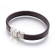 Microfibra pulseras cordón de cuero BJEW-L635-01A-01-2