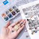Superfindings 104~120pcs 8 couleurs 10mm noël galvanoplastie perles de verre rondes avec motif d'étoile bricolage perles lisses en vrac pour bracelet collier boucles d'oreilles fabrication de bijoux EGLA-BC0001-003-3