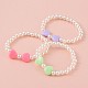 Imitation perles bracelets de perles acrylique extensibles pour enfants BJEW-JB02071-1