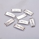 Alloy Metal Rectangle Carved Swedish Word Merry Christmas God Jul Links X-PALLOY-00634-AS-RS-1