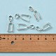 Silver Color Plated Brass Ice Pick Pinch Bails X-KK-K802-S-3