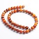 Dyed & Heated Natural Imperial Jasper Round Bead Strands G-M274-04-8mm-2