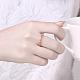 Románticos anillos de dedo de circonita cúbica de latón de estilo coreano para el día de san valentín RJEW-BB00556-03-5
