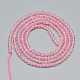 Granos naturales de abalorios de cuarzo rosa G-S266-2mm-16-2