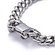 Men's 304 Stainless Steel Cuban Link Chain Bracelets BJEW-P263-B01-P-3