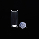 ポリプロピレン（pp）ビーズコンテナチューブ  ボトル  シードビーズストレージハンガブルチューブ  透明  6.7x1.95cm  穴：6mm  容量：10ml（0.34液量オンス） CON-S043-014-2