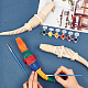Arricraftdiy木のおもちゃのpaiting  3個の柔軟な木製のワニ  家族の時間のための2個のブラシと2個の空のペイントパレット  diyアートクラフト DIY-NB0003-66-5