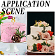 Craspire 10 pièces 10 style numéro acrylique effet miroir décoration de gâteau FIND-CP0001-68-6