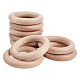 FINGERINSPIRE 10 Pieces Wooden Rings Natural Beech Wood Rings Without Paint Smooth Unfinished Solid Wood Circles for Craft DIY Teething Ring Pendant Connectors Jewelry Making(40mm) WOOD-FG0001-07B-1