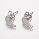 Латунные серьги-гвоздики из циркония X-ZIRC-G122-55P-RS-1