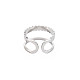 304 anello per polsino aperto da donna a doppia linea in acciaio inossidabile RJEW-S405-189P-2