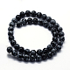 Chapelets de perles de flocon de neige en obsidienne naturelle G-I199-36-10mm-2