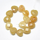 Chapelets de perles en jade topaze naturelle G-S357-E02-12-2