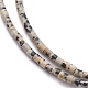 Chapelets de perles en jaspe dalmatien naturelle G-H255-10-2