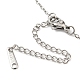 201 Stainless Steel Cross with Sailor's Knot Pendant Necklace with Cable Chains NJEW-Q317-11P-3