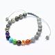 Bracelets de perles tressées labradorite naturelle BJEW-F276-G11-1