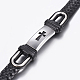 PU Leather Braided Cord Bracelets BJEW-E324-C06-3
