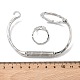 Conjuntos de brazalete y anillo martillados Ring Braaa&nbsp;SJEW-C008-01P-3