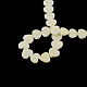 Coeur brins de perles de coquillage naturel SSHEL-F290-07-2