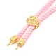 Bracelets en argent avec cordon de nylon torsadé DIY-B066-03G-06-2