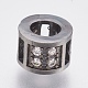 Ottone micro spianare perline europei zirconi ZIRC-F083-098B-RS-1
