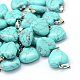 Heart Natural & Synthetic Mixed Stone Pendants X-G-Q371-M-2