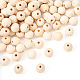 Craftdady 130pcs 26 styles perles européennes en bois naturel non fini WOOD-CD0001-10-3