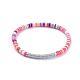 Handmade Polymer Clay Heishi Bead Stretch Bracelets BJEW-JB05096-1