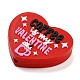 Perles focales en silicone coeur et mot pour la Saint-Valentin SIL-A005-05-2