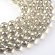 Chapelets de perles en verre électroplaqué EGLA-Q062-6mm-A11-1