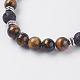 Bracelets extensibles en perles de lave naturelle BJEW-I241-07-2