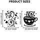 Mayjoydiy 2 pochoir de tasse à café modèle de dessin de café artistique 10.4 × 22 pouces / 26.3 × 56 cm pochoirs d'art de café de taille d'épissure pochoirs d'art de café 11.8 × 11.8 pouces avec pinceau réutilisable café décor à la maison DIY-MA0001-24C-2