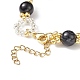 Bracelet en perles d'agate rayée naturelle/agate rubanée BJEW-JB08613-6
